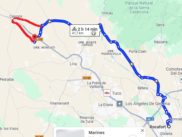 Ruta Domeño mapa bueno