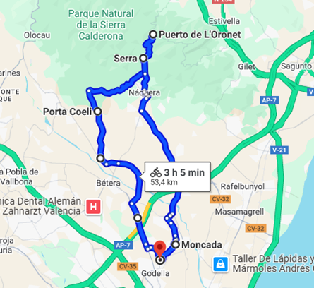 ruta Canteras Oronet