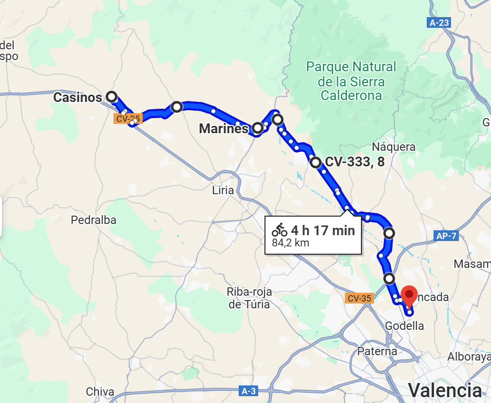 mapa ruta Casinos