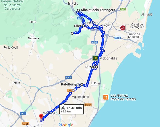 MAPA RUTA SANTO ESPIRITU