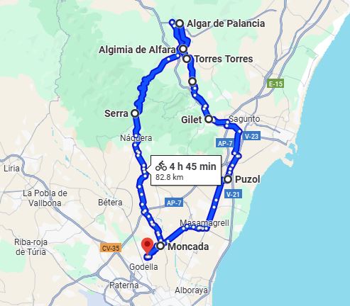 mapa ruta algar